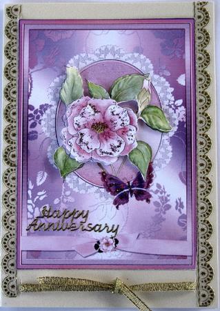 Vintage Lace and Butterflies with Camelia Decoupage by Wynona Oneil