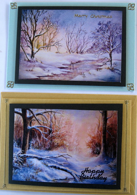 Virign Snow and Woods in Winter Watercolour Toppers by Wynona Oneil