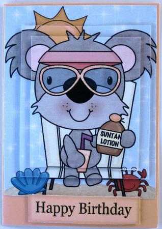 Koala Bear Sunbathing Pyramid by Wynona Oneil