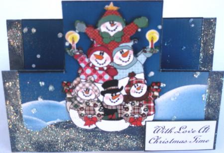 Snowman Christmas 3D 'action Wobbles' Card Kit by Wynona Oneil