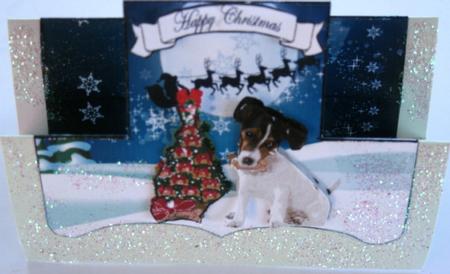 Doggie Christmas 3D 'action Wobbles' Card Kit by Wynona Oneil