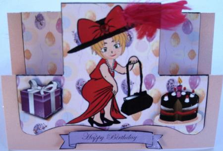 Little Sweetie Birthday 3D 'action Wobbles' Card Kit by Wynona Oneil