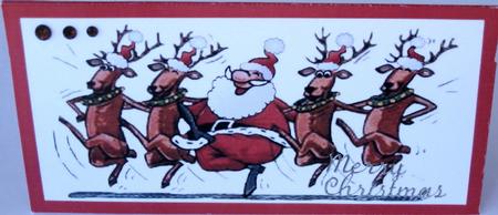Santa with Reindeers Money Wallet by Wynona Oneil
