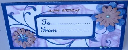 Lilac & Blue Gift Wallet by Wynona Oneil