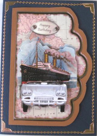 Transport (multi Use) Scallope Edge Curve Card by Wynona Oneil