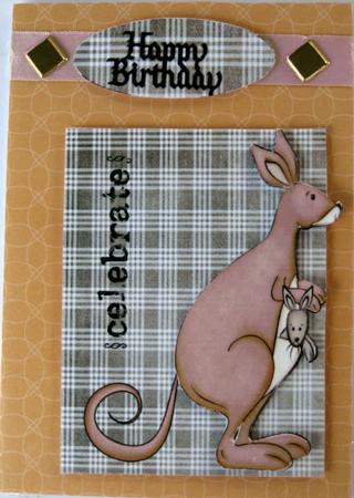 W Fold Australiana Kangaroo and Koala by Wynona Oneil
