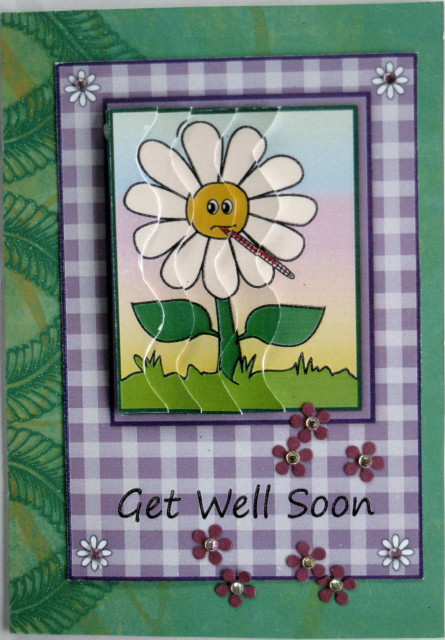 Get Well Soon Daisy Stacker by Wynona Oneil