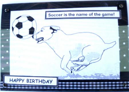 Soccer's the Name of the Game Digital Stamp by Wynona Oneil
