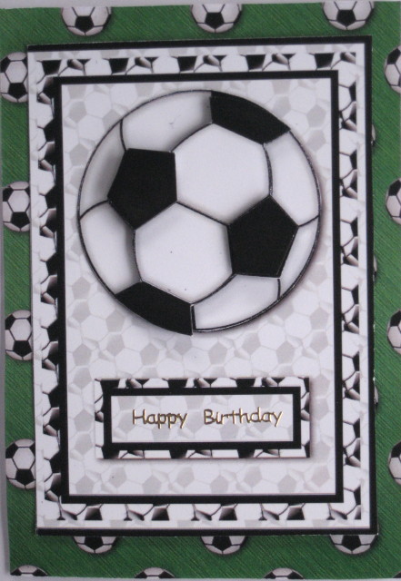 Football / Soccer Card Front & Decoupage by Wynona Oneil