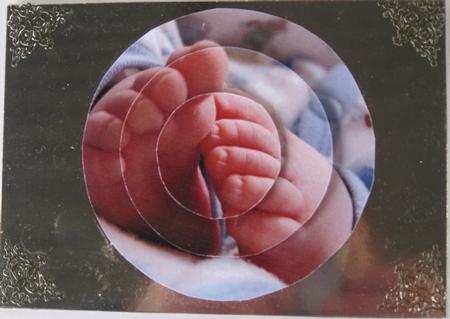 Baby Boy Feet Circle Pyramid by Wynona Oneil