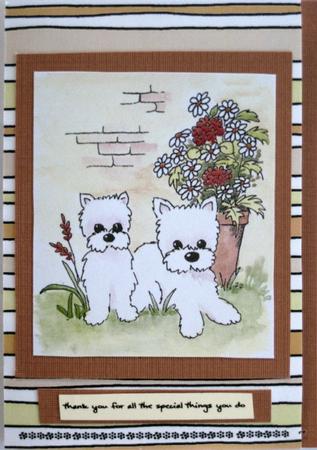 2 Westies Digital Stamp by Wynona Oneil