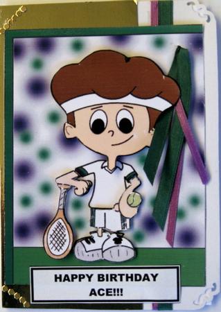 Tennis Boy - Decoupage by Wynona Oneil