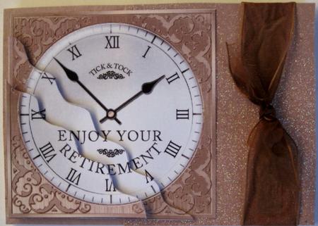 Retirement Clock Wavy Corner Side Stacker Topper by Wynona Oneil