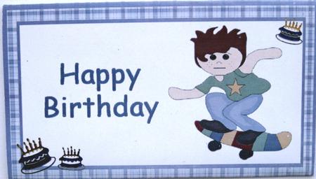 A Boy and His Skateboard Moneywallet by Wynona Oneil