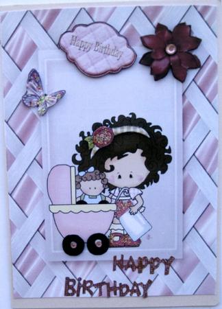 Pretty Little Girl with Pram & Toys by Wynona Oneil