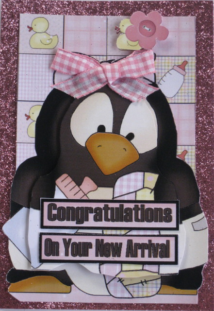 Baby Penguin Pingu Girl Decoupage Design by Wynona Oneil