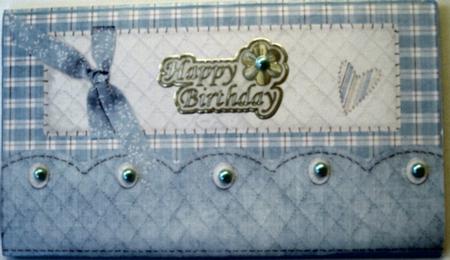 Blue Plaid and Quilted Money Wallet by Wynona Oneil