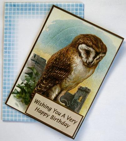 The Wise Old Owl. Oval Pyramid by Wynona Oneil