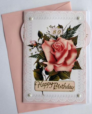 Pink Rose - Year Card Part 1 by Wynona Oneil