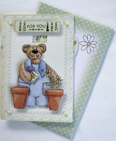 Garden Bear - Year Card Part 1 by Wynona Oneil