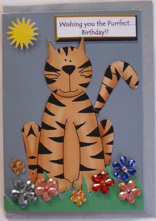 Tiger Shaped Card by Wynona Oneil