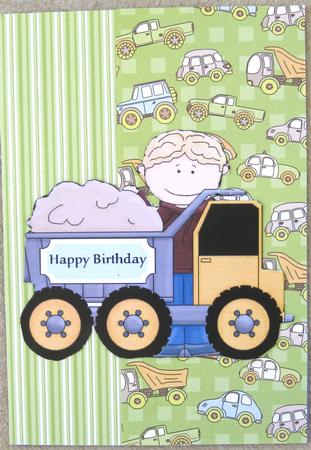 Shaped Card - Tipper Truck by Wynona Oneil