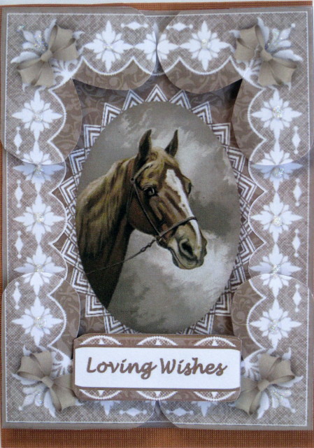 Horse 'n Lace 2 Heart Shaped Quadro Corner Stacker by Wynona Oneil