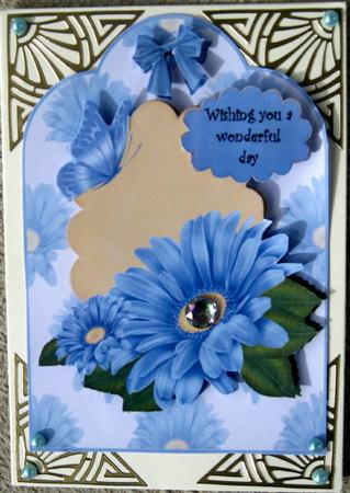 Blue Shaped Floral Fantasy by Wynona Oneil