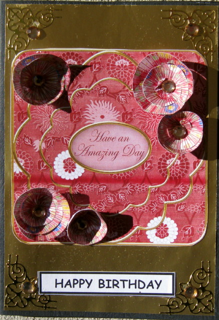 Red Oriental Amazing Day 3D Rosette 8in Cf Kit by Wynona Oneil