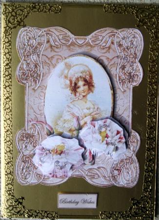 Vintage Lady in Ornate Frame with Topper by Wynona Oneil