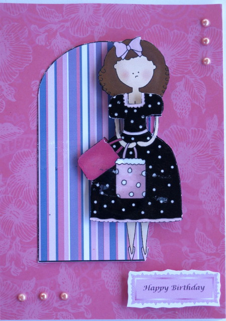 Bag Lady Shaped Card by Wynona Oneil