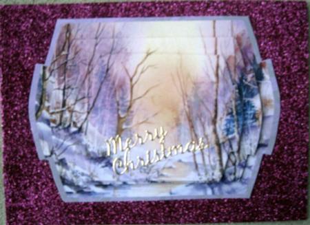 The Winter River at Sunset Shaped Pyramid Topper by Wynona Oneil