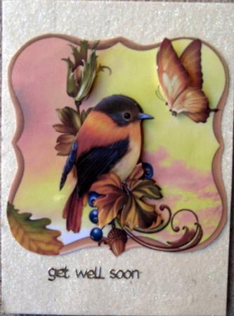6" x 6" Fabulous Fall Thanksgiving & Decoupage Card Topper by Wynona Oneil