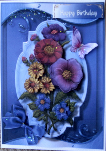 Beautiful Amaryllis on a Lilac Frame  by Wynona Oneil