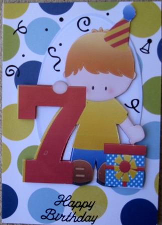 Happy Birthday Boy 7 Years Old  by Wynona Oneil