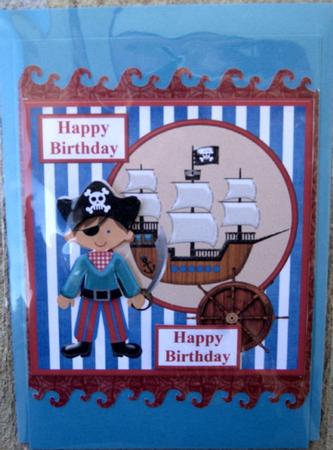 Pirate Boy & Ship Topper & Decoupage by Wynona Oneil