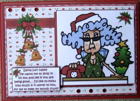 Stella Santa Just Called Quick Card by Wynona Oneil