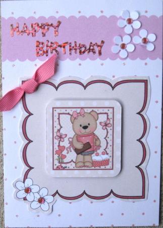 Livvy Bear Coffee & Cakes Square Insert by Wynona Oneil