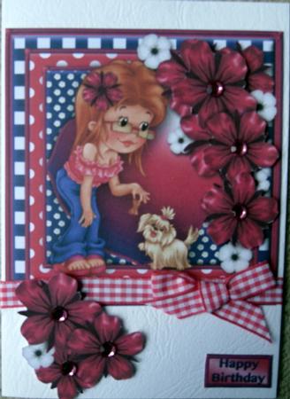 Doggy Treats Decoupage Card Front by Wynona Oneil