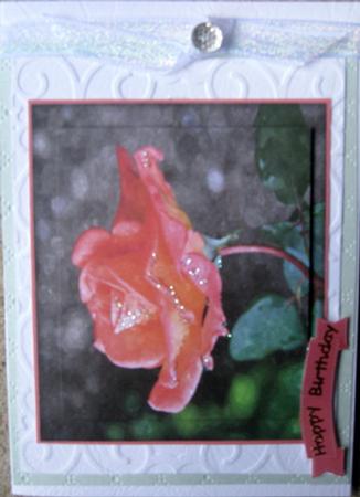 Pretty Rose Watercolour Pyramid Topper by Wynona Oneil