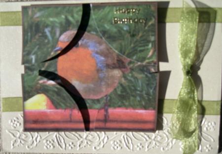 Sweet Little Robin Watercolour Corner Stacker by Wynona Oneil