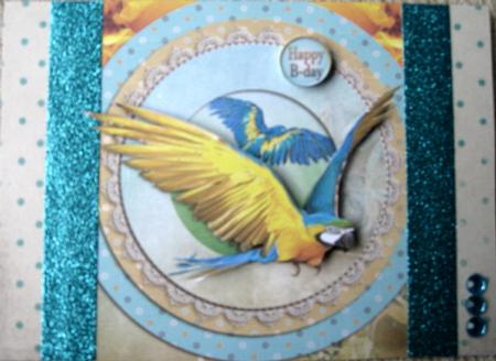 Cardtopper Ara Parrot 362 by Wynona Oneil