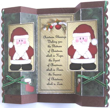 Little Santas Double Fold Back Card by Wynona Oneil