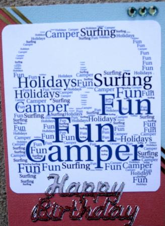 Volkswagen Campervan Word Art by Wynona Oneil