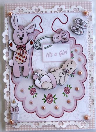 Roses and Baby Girl by Wynona Oneil