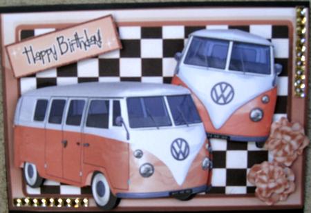 Lovely Orange Volkswagon Camper Van by Wynona Oneil