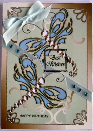 Two Dragonflies (turquoise) by Wynona Oneil