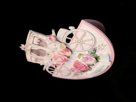 WEDDING CARRIAGE ROCKER CARD by Yana Pritchard