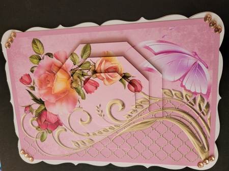 Roses and Swirls Octagon Pyramid by Yana Pritchard