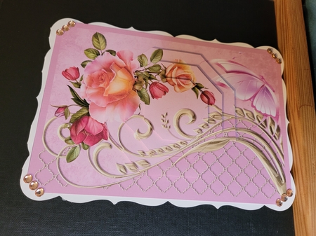 Roses and Swirls Octagon Pyramid by Yana Pritchard